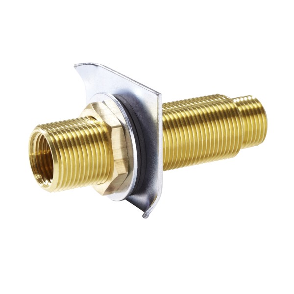 Wanddurchführung 1/2" IG x 3/4" AG mit Krallenplatte