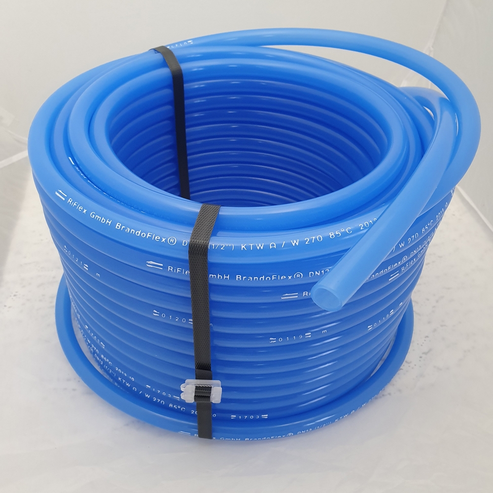KTW-Wasserschlauch 10x16mm Kaltwasser blau - 10 Meter + Zubehör